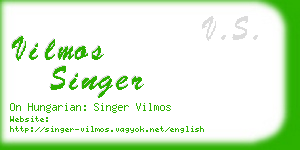 vilmos singer business card